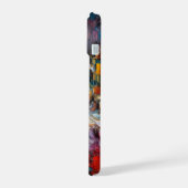 Dik gestructureerd verfpatroon iPhone 15 case (Linkerkant)