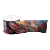 Dik gestructureerd verfpatroon satijnen lint (Spoel)