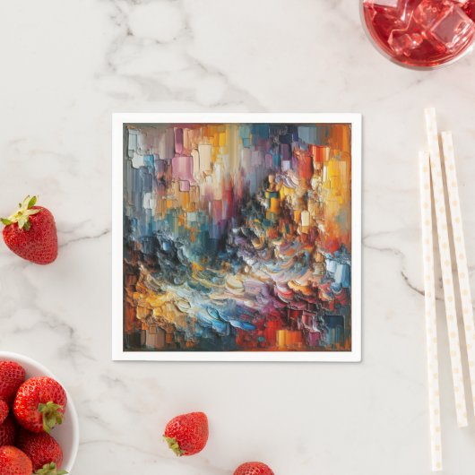 Dik gestructureerd verfpatroon servet (Insitu)