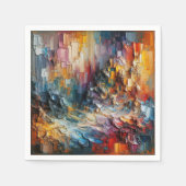 Dik gestructureerd verfpatroon servet (Voorkant)