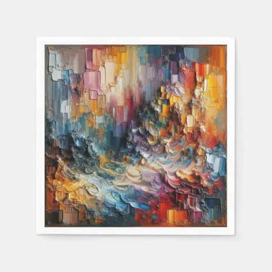 Dik gestructureerd verfpatroon servet (Voorkant)