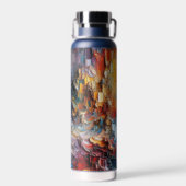 Dik gestructureerd verfpatroon waterfles (Achterkant)