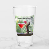 Dikeekhoornstaartglas Glas (Voorkant)