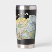 Dikhoornschaap & Berggeit Geïsoleerde Drinkbeker (Voorkant)