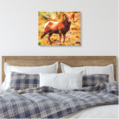 Dikhoornschaap Canvas Afdruk (Insitu (Slaapkamer))
