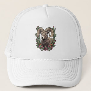 Dikhoornschaap en claretbeker cactus uit Colorado Trucker Pet
