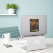 Dikhoornschaap Sticker (Laptop op bureau)