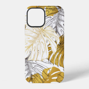 Dikichten van een monstera plant. Afbeelding van g iPhone 12 Hoesje
