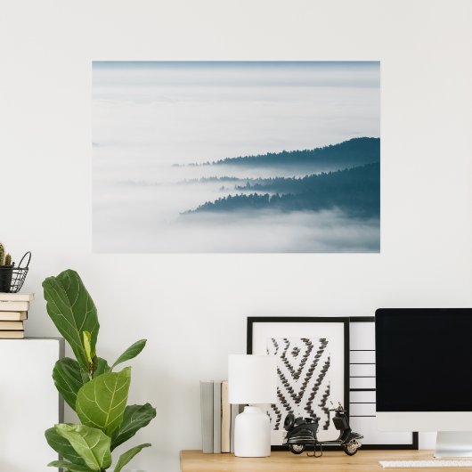 DIkieuwen in mist Poster (Thuiskantoor)