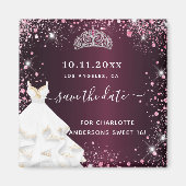 Dikke 16 bruine roze jurk met uitzondering van de magneet (Voorkant)