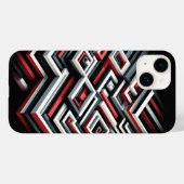 Dikke 3D geometrische doolhof telefoonhoes - Rood, Case-Mate iPhone Case (Achterkant (horizontaal))