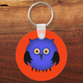 Dikke Blauwe Uil Sleutelhanger (Voorkant)