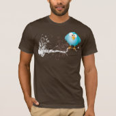 dikke blauwe vogel t-shirt (Voorkant)