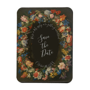 Dikke bloemrijke kunst Jan Brueghel Save the Date Magneet