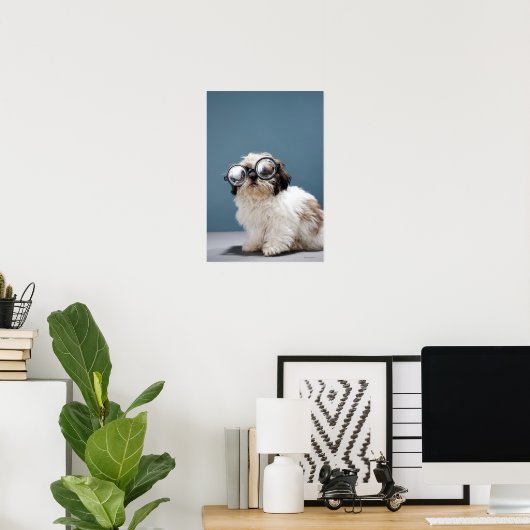 Dikke bril dragen poster (Thuiskantoor)