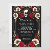 Dikke Claret Ruby Heart Rood Zwart Repetitie Diner Kaart (Voorkant)