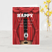 Dikke dame gelukkige verjaardag kaart (Gele Bloem)