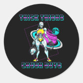 Dikke Dijen Crush Jongens Gewichtheffen Bodybuildi Ronde Sticker (Voorkant)