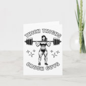 Dikke Dijen Crush Jongens Grappige Gym Workout Bod Kaart (Voorkant)