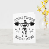 Dikke Dijen Crush Jongens Grappige Gym Workout Bod Kaart (Gele Bloem)