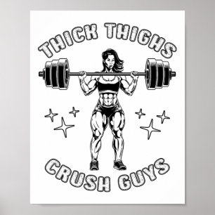 Dikke Dijen Crush Jongens Grappige Gym Workout Bod Poster