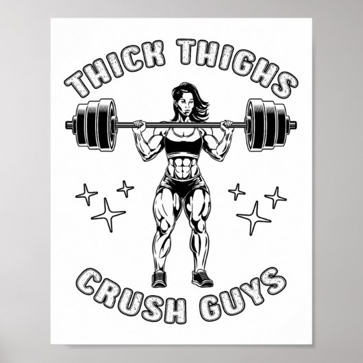 Dikke Dijen Crush Jongens Grappige Gym Workout Bod Poster (Voorkant)