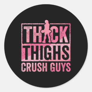 Dikke Dijen Crush Jongens Grappige Gym Workout Bod Ronde Sticker