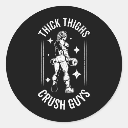 Dikke Dijen Crush Jongens Gym Workout Fitness Body Ronde Sticker (Voorkant)