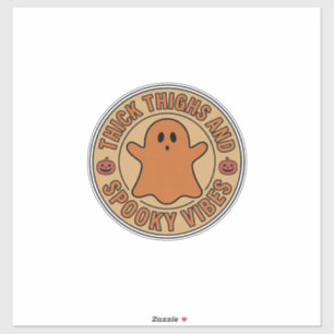 Dikke Dijen en Griezelige Sfeer Ghost Halloween T- Sticker