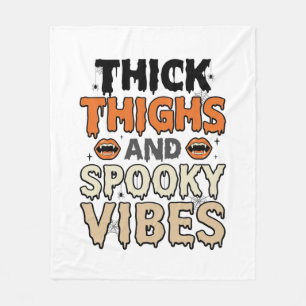 Dikke Dijen en Griezelige Sfeer Halloween-ontwerp_ Fleece Deken