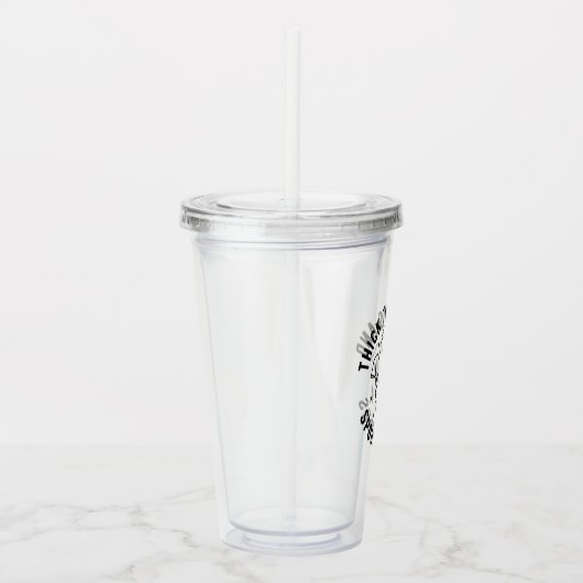 "Dikke dijen en griezelige vibes" Acryl Drinkbeker (Rechts)