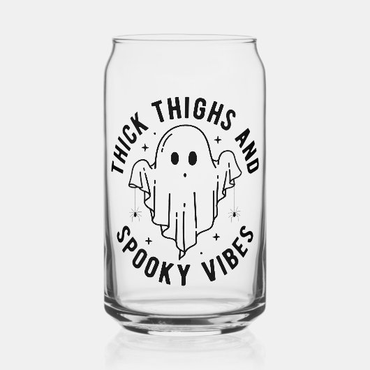 "Dikke dijen en griezelige vibes" Blikvorm Glas (Voorkant)