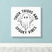 "Dikke dijen en griezelige vibes" Canvas Afdruk (Insitu (Houten vloer))