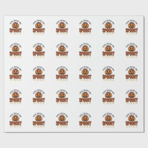 Dikke Dijen En Griezelige Vibes Pompoen Halloween Cadeaupapier
