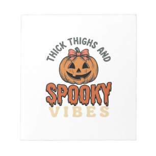Dikke Dijen En Griezelige Vibes Pompoen Halloween Notitieblok