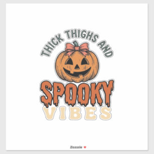 Dikke Dijen En Griezelige Vibes Pompoen Halloween  Sticker