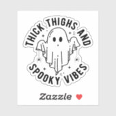 "Dikke dijen en griezelige vibes" Sticker (Vel)