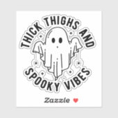 "Dikke dijen en griezelige vibes" Sticker (Vel)