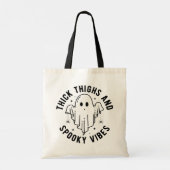 "Dikke dijen en griezelige vibes" Tote Bag (Achterkant)
