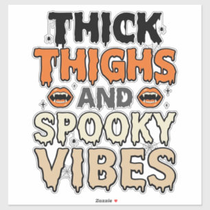 Dikke Dijen en Griezelsfeer Halloween-ontwerp_1 Sticker