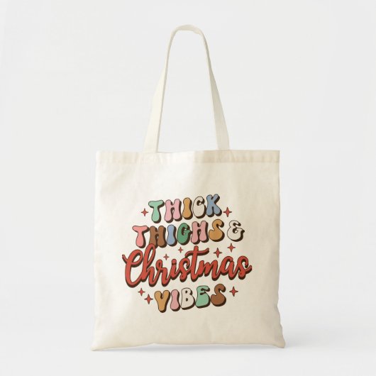 Dikke dijen en kerstviben tote bag (Voorkant)