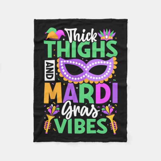 Dikke Dijen En Mardi Gras-sfeer Fleece Deken (Voorkant)
