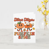 Dikke dijen en pompoenen Herfst Thanksgiving naar Kaart (Gele Bloem)