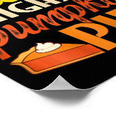 Dikke dijen en pompoentaarten Retro Herfst Pompoen Poster (Hoek)