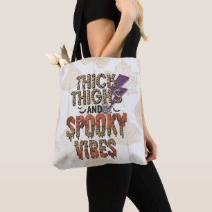 Dikke Dijen en Spooky Vibes Goud Halloween Tote Bag