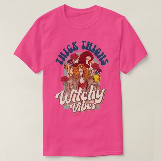  dikke dijen en witchy Vibes Witchy Woman T-shirt (Design voorkant)