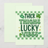 Dikke Dijen Geluksstemming St. Patrick's Dag Feestdagenkaart (Voorkant / Achterkant)