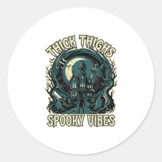 Dikke Dijen Griezelige Sfeer Halloween Spukhuis Ronde Sticker