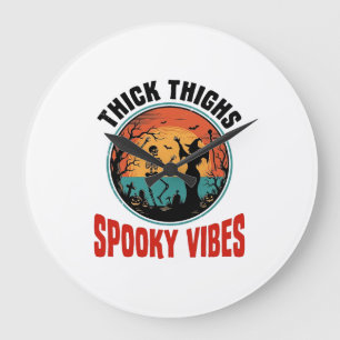 Dikke Dijen Griezelige Vibes Vintage Halloween-ont Grote Klok