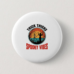 Dikke Dijen Griezelige Vibes Vintage Halloween-ont Ronde Button 5,7 Cm